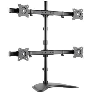 13 - 27" Inch 8kg Vertical Quad 4 LCD Monitor Freestanding Desktop Stand VESA
