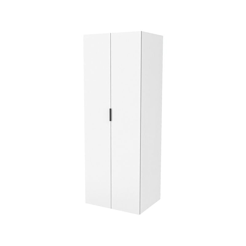 Lugna 2048 x 750 x 580mm White Double Hanging 1 Shelf Double Door Cabinet