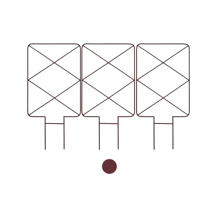 Vegtrug 80cm Red Wine Raised Vegtrellis Garden Bed Accessory - 3 Pack