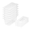 SOGA 1/3 GN Polycarbonate Food Pan 150mm Clear 6 Pack with Lids