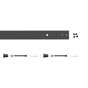 Rolltrak 900mm Matte Black Barn Door Extension Track Kit