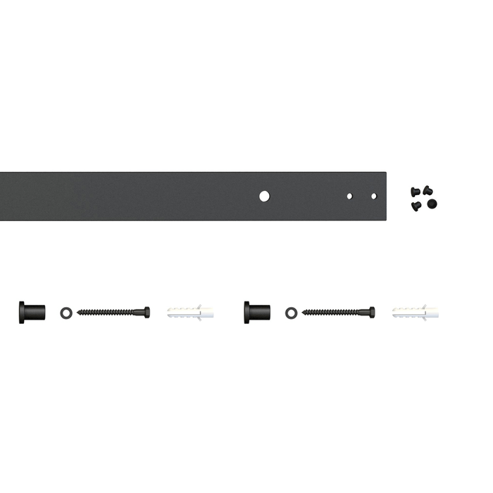 Rolltrak 900mm Matte Black Barn Door Extension Track Kit
