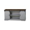 Maestro Furniture Fethi Barn Door Farmhosue TV Stand Entertainment Unit Storage Cabinet - Grey & Rosewood