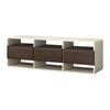 Oikiture TV Cabinet Entertainment Unit Stand 3 Drawers 140cm