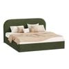 Oikiture Bed Frame King Size Gas Lift Headboard Green