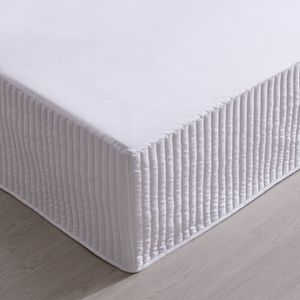Dreamaker Quilted Valance White King Single Bed