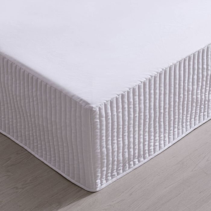 Dreamaker Quilted Valance White King Single Bed