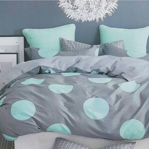Fabric Fantastic Circles Super King Size Quilt Doona Duvet Cover Set