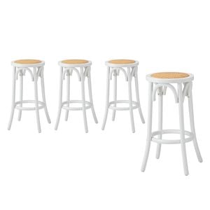 Oikiture Bar Stools White X4