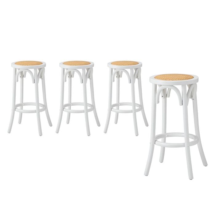 Oikiture Bar Stools White X4