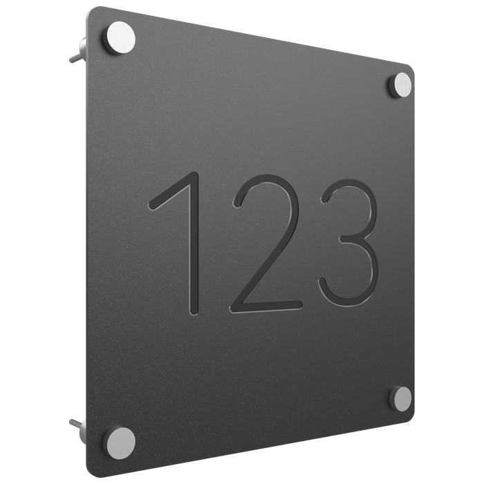 ProtectorAl 280 x 280mm Dark Charcoal ACM Engraved Custom House Sign ...