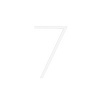 Sandleford 120mm White Slimline Number 7