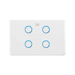 DETA White Grid Connect Smart Quad Gang Touch Light Switch