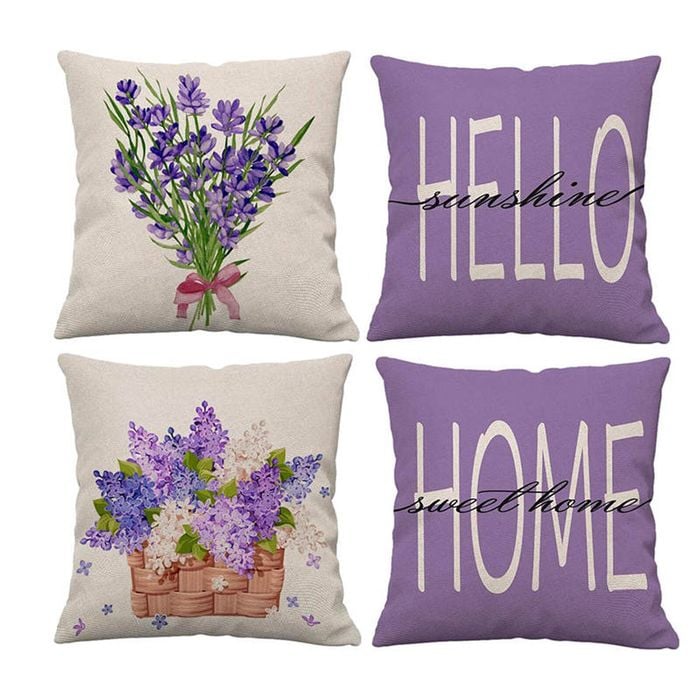 Catzon 4 Pcs Decorative Throw Pillow Covers with HD Printing for Home Decor