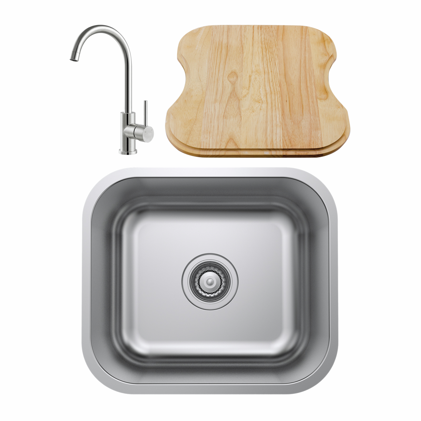 Mondella Rumba Single Bowl Sink With Chopping Board And Mixer Combo product image