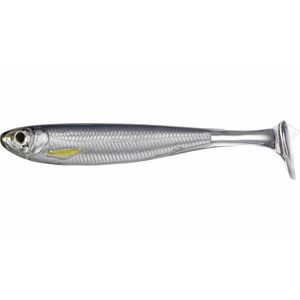 Live Target Slow Roll Shiner 4" Soft Plastic Fishing Lure Silver/Smoke