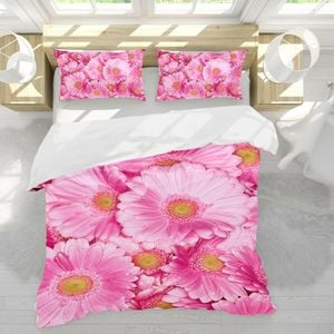 3D Pink Petals 289 Bed Pillowcases Quilt King Size