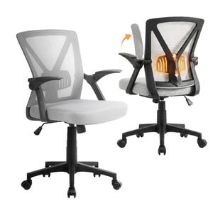 Artiss Ergonomic Office Chair Mesh Adjustable Lumbar Support Arms Desk Chair Grey