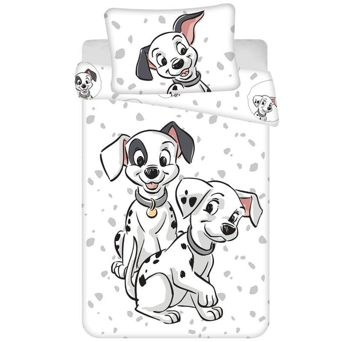 Disney 101 Dalmatians Puppies Cotton Quilt Cover Set Toddler Bed Size