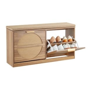 VEVOR 988x240x500mm Entryway Shoe Bench with Flip Drawers for Living Room