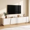 Homfurn 180cm Tv Unit – Storage Cabinet, Fits 70" Tv, White & Pine, Soft-close Hinges, Cable Management