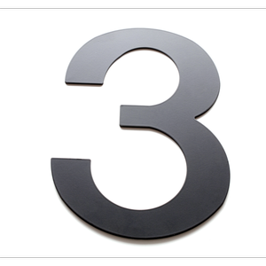 Sandleford 200mm Black Lorenzo House Number 3