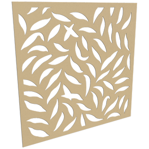 ProtectorAl 300-1200mm x 300-1200mm Gold Matte/Gloss White Large Leaf Unframed Composite Deco Panel