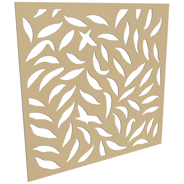 ProtectorAl 300-1200mm x 300-1200mm Gold Matte/Gloss White Large Leaf Unframed Composite Deco Panel
