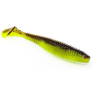 Chasebaits 3-Inch Paddle Baits Soft Plastic Fishing Lures - LIME TIGER