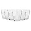 Argon Tableware 210ml Fluted Water Glasses - Set Of 6 - Ribbed Fluted Glassware Tumblers Set Durable Soda Lime Glass