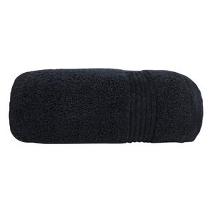 Bas Phillips Valencia Zero Twist Cotton Bath Towel 68 X 137cm Black