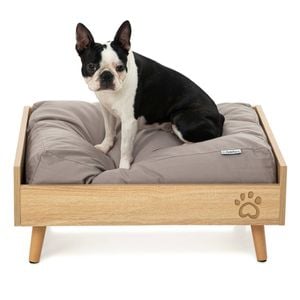 Charlie's Scandi Elevated Bed Natural/Grey - 64×48.8×25.4cm