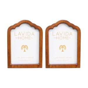 2pk Lvd 5x7 Inch Luxe Table/wall Decor Arched Picture/photo Frame 27x21.5x2cm
