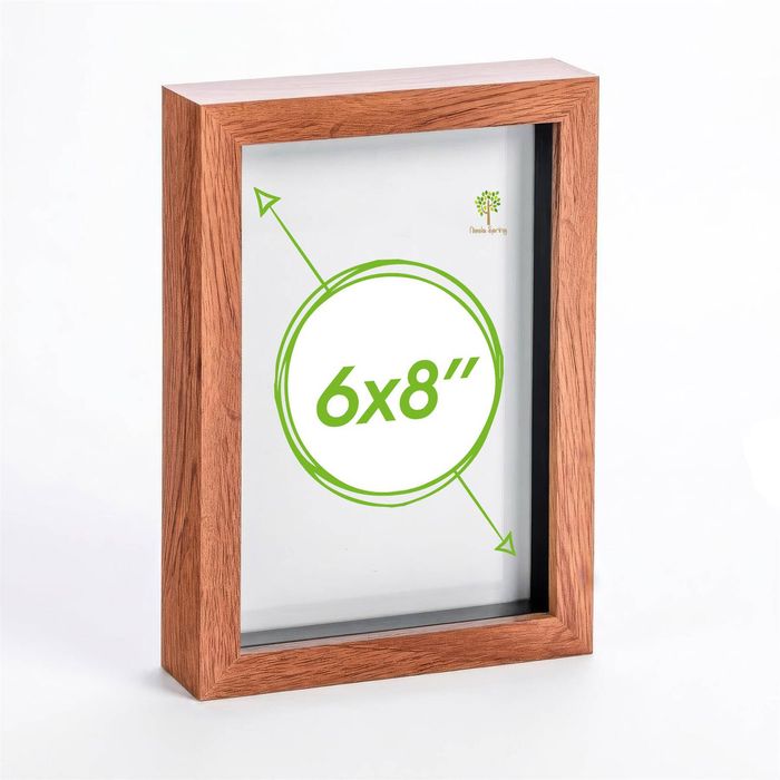 Nicola Spring Acrylic 3D Box Photo Frame - 6" x 8"