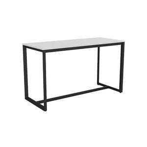 Olg Anvil Bar Leaner 4 Leg Black Frame White Top L1800mm X W750mm