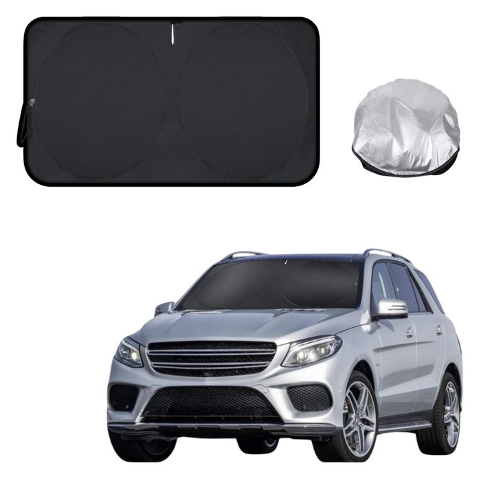 Front Windscreen Sun Shade for Mercedes-Benz GLE-Class 2015 - 2019 (W166) - Standard 150 x 85 cm - Black