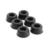 Surface Gard 22mm Black Round Rubber Bumper - 6 Pack