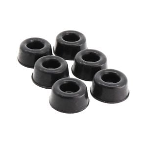 Surface Gard 22mm Black Round Rubber Bumper - 6 Pack