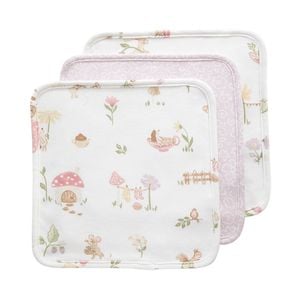 Living Textiles 3 Pack Organic Wash Cloths - Whimsical Wonderland