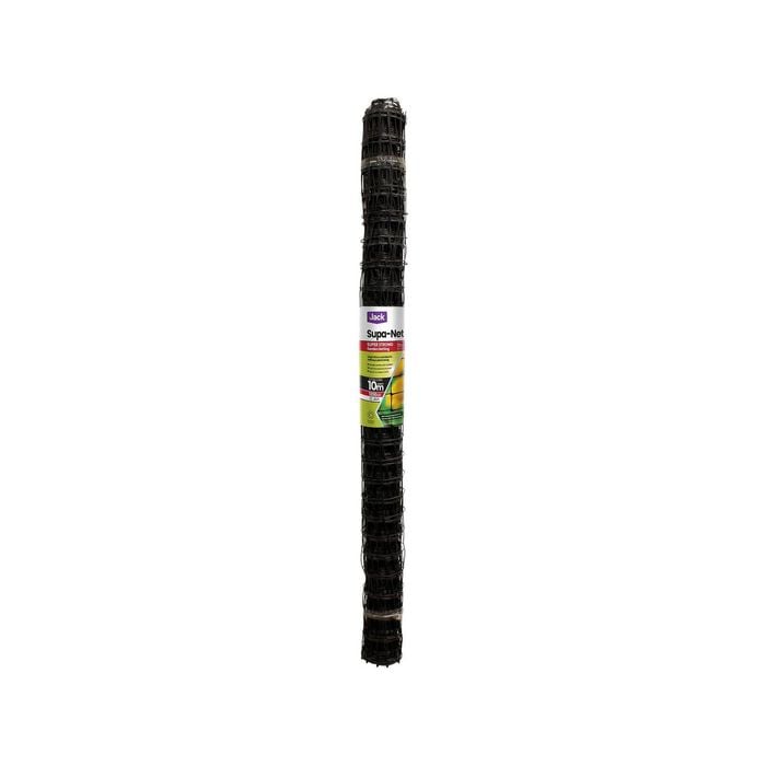 Jack 50mm x 50mm, 120cm x 10m Black Supa-Net Plastic Trellis