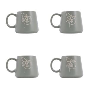 4PK Splosh Heartfelt Strength 440ml Stoneware Mug Coffee/Tea Cup - Green