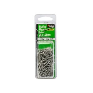 Paslode 25 x 1.25mm 100g Bright Steel Bullet Head Nails - 370 Pack