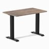 Desky Fixed Height Mini Natural Walnut Desk 1000x600mm Matte Black Leg