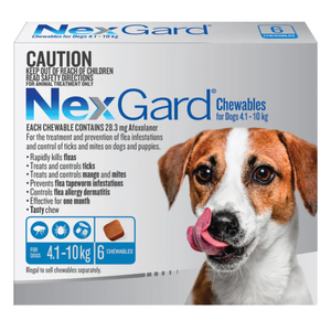 NexGard For Medium Dogs (4.1-10kg) Blue - 6 Months Supply