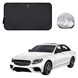 Front Windscreen Sun Shade for Mercedes-Benz E-Class 2017 - Current Sedan (W213) - Standard 150 x 85 cm - Black