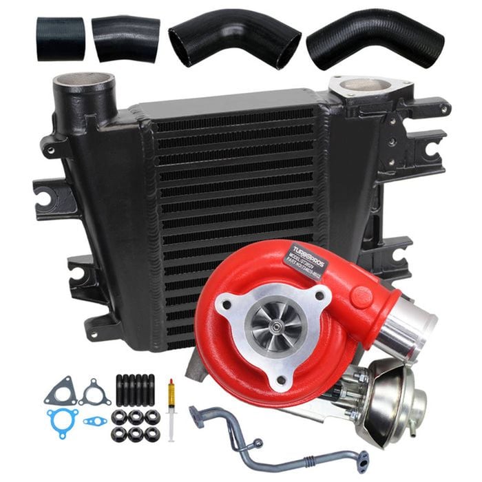 Gen1 High Flow Turbo+65mm Intercooler & Hoses And Genuine Oil Feed Pipe For Nissan Patrol Gu Zd30 3.0l Fits Early Di 2000-2002