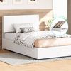 Alfordson Bed Frame King Single Gas Lift Storage White