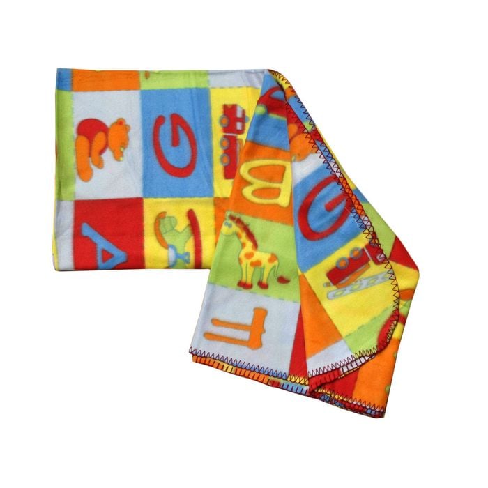 Assorted Extra Large Print Polar Fleece Throw Rug 150 x 200 cm Fun Letters