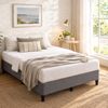 Zinus Queen Fabric Bed Base Ensemble Base - Dark Grey