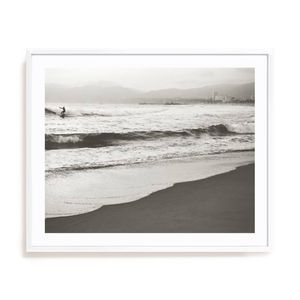 Artey | BW Surfer 2 - Framed Print - White Frame - 50 x 60cm
